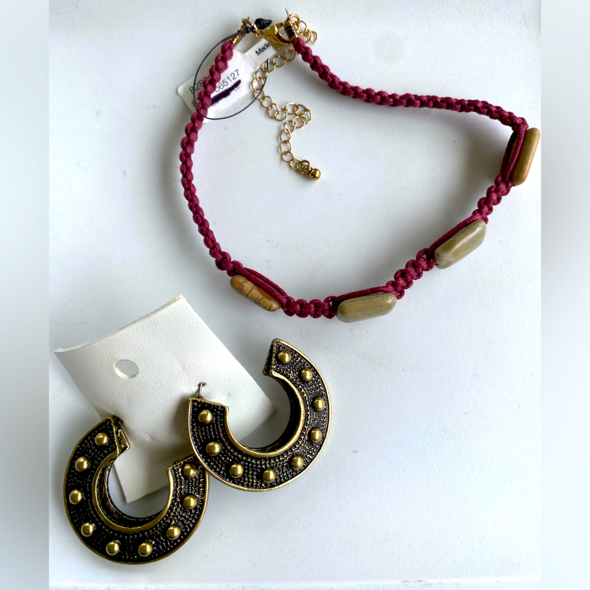 Nwt Free People Earrings And Choker Necklace Bundle 9$